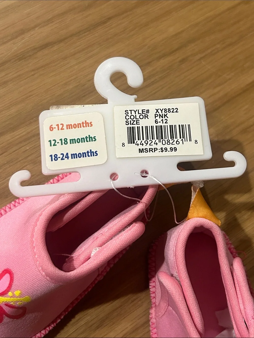 Skidders Pink Hibiscus Water Grip Shoes for Babies (6-12 Months)